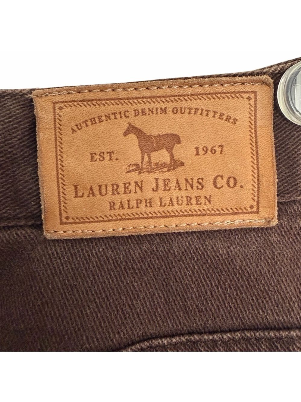 Vintage Ralph Lauren Jeans Co Brown Straight Leg Jeans Size 6 - Picture 4 of 8